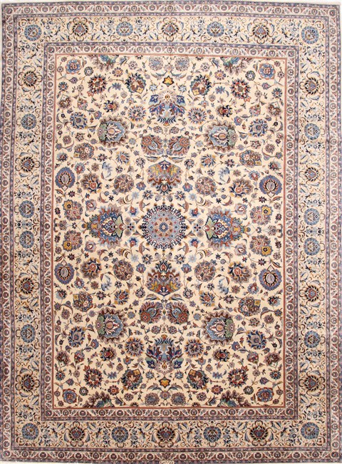 Kashan Blue Hand Knotted 109 X 150 Area Rug 254-29916 Image 0