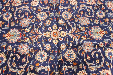Kashan Beige Hand Knotted 102 X 1411 Area Rug 254-29918 Image 2