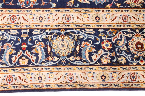 Kashan Beige Hand Knotted 102 X 1411 Area Rug 254-29918 Image 3