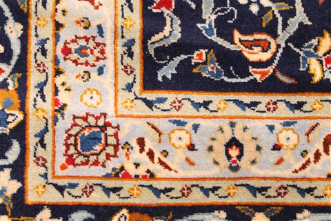 Kashan Beige Hand Knotted 102 X 1411 Area Rug 254-29918 Image 4