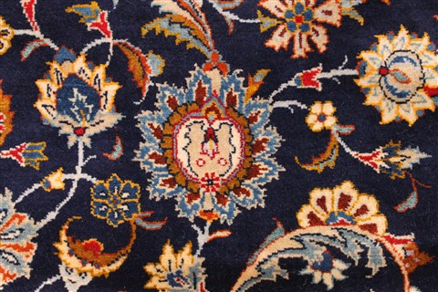 Kashan Beige Hand Knotted 102 X 1411 Area Rug 254-29918 Image 5