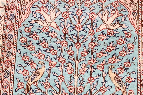 Hereke Beige Hand Knotted 20 X 37  Area Rug 254-29930 Image 1