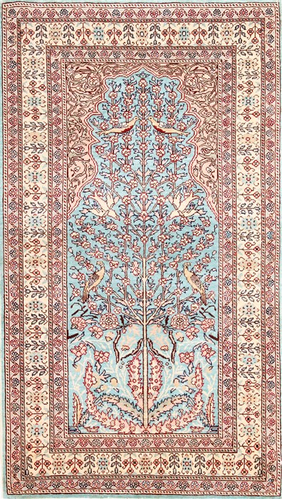 Hereke Beige Hand Knotted 20 X 37  Area Rug 254-29930 Image 0