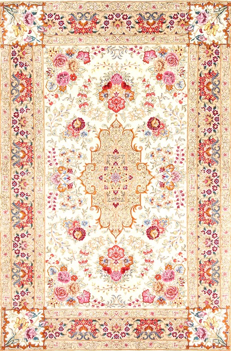 Qum Red Hand Knotted 28 X 40 Area Rug 254-29936 Image 0