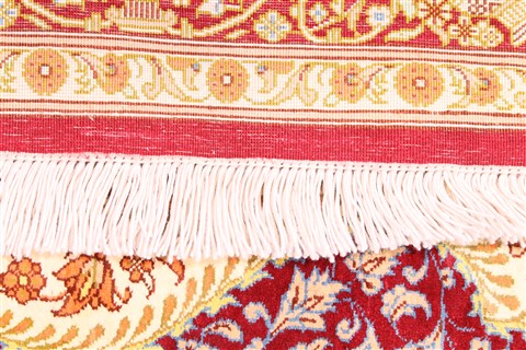 Qum Beige Hand Knotted 27 X 41 Area Rug 254-29937 Image 5