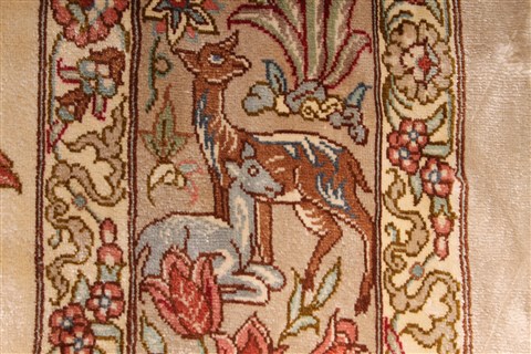 Qum Beige Runner Hand Knotted 33 X 130 Area Rug 254-29938 Image 8