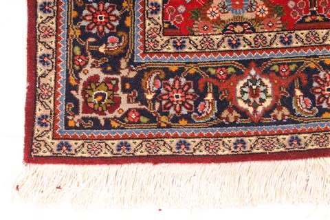 Tabriz Beige Runner Hand Knotted 33 X 118  Area Rug 254-29939 Image 1