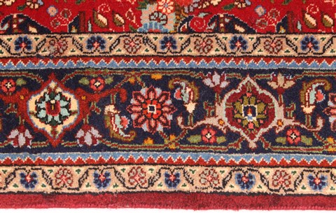 Tabriz Beige Runner Hand Knotted 33 X 118  Area Rug 254-29939 Image 3