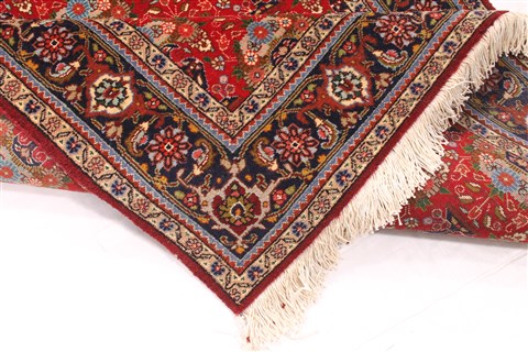 Tabriz Beige Runner Hand Knotted 33 X 118  Area Rug 254-29939 Image 7