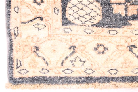 Pishavar Beige Runner Hand Knotted 26 X 134 Area Rug 254-29944 Image 1