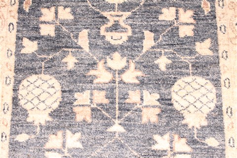 Pishavar Beige Runner Hand Knotted 26 X 134 Area Rug 254-29944 Image 2