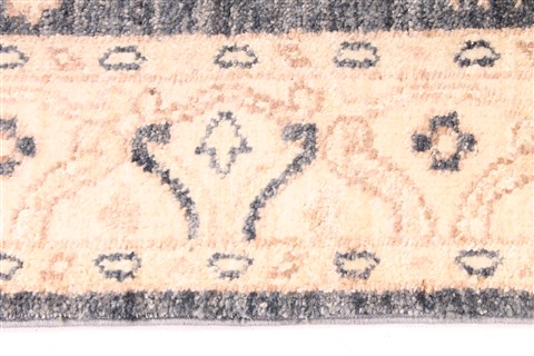 Pishavar Beige Runner Hand Knotted 26 X 134 Area Rug 254-29944 Image 3