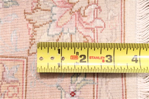 Tabriz Beige Runner Hand Knotted 210 X 134 Area Rug 254-29945 Image 5