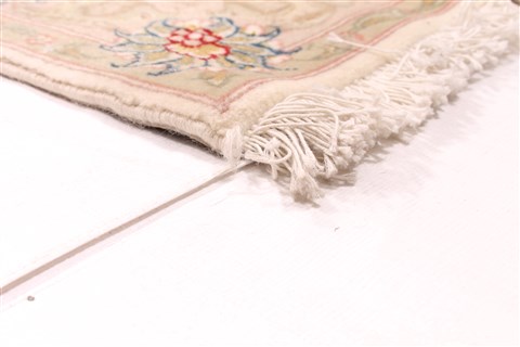 Tabriz Beige Runner Hand Knotted 28 X 194  Area Rug 254-29948 Image 5