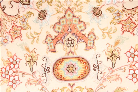 Tabriz Purple Runner Hand Knotted 210 X 169  Area Rug 254-29949 Image 3