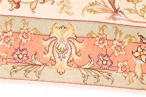 Tabriz Purple Runner Hand Knotted 210 X 169  Area Rug 254-29949 Image 4