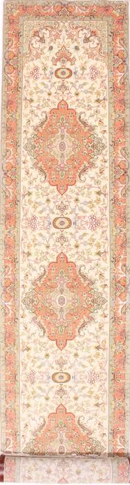 Tabriz Purple Runner Hand Knotted 210 X 169  Area Rug 254-29949 Image 0