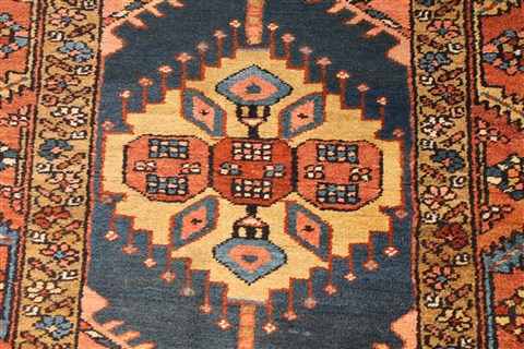 Heriz Blue Runner Hand Knotted 33 X 152 Area Rug 254-29953 Image 2