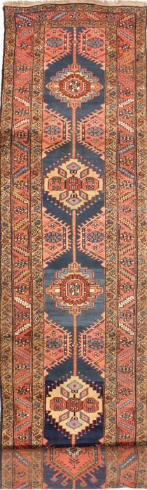 Heriz Blue Runner Hand Knotted 33 X 152 Area Rug 254-29953 Image 0