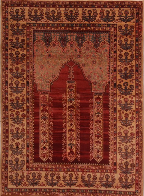 Hereke Red Machine Made 37 X 65 Area Rug 400-29962 Image 0