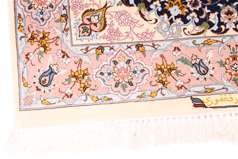 Isfahan Blue Hand Knotted 29 X 42 Area Rug 254-29963 Image 1