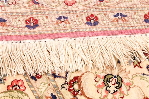 Qum Beige Hand Knotted 27 X 40 Area Rug 254-29966 Image 2