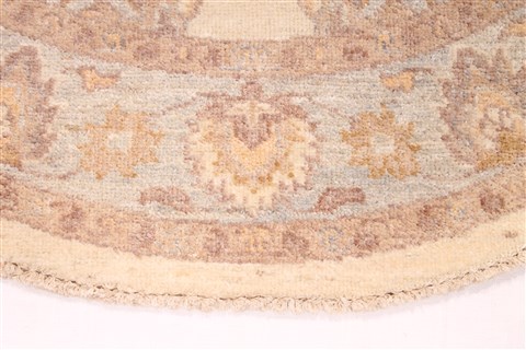 Pishavar Beige Oval Hand Knotted 41 X 61 Area Rug 254-29974 Image 2