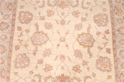 Pishavar Beige Oval Hand Knotted 41 X 61 Area Rug 254-29974 Image 3