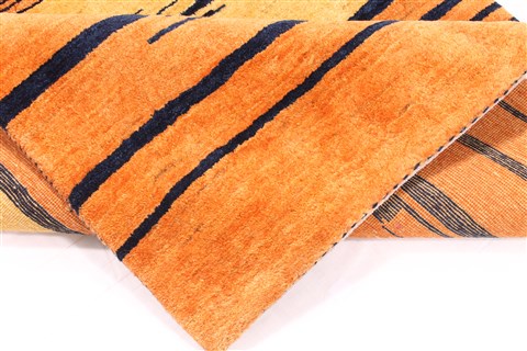 Gabbeh Blue Hand Knotted 40 X 60 Area Rug 254-29975 Image 6