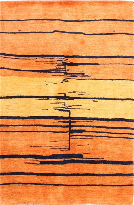 Gabbeh Blue Hand Knotted 40 X 60 Area Rug 254-29975 Image 0