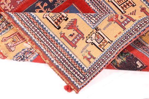 Gabbeh Blue Hand Knotted 310 X 58 Area Rug 254-29983 Image 7