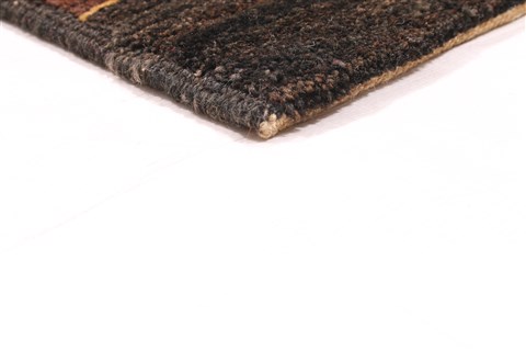 Gabbeh Black Hand Knotted 48 X 65 Area Rug 254-29990 Image 4