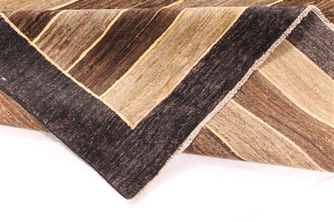 Gabbeh Beige Hand Knotted 411 X 70 Area Rug 254-29992 Image 7