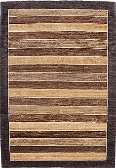 Pakistani Gabbeh Beige Rectangle 5x7 ft Wool Carpet 29992