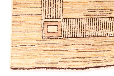 Modern Beige Hand Knotted 50 X 65 Area Rug 254-29997 Image 1