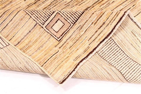 Modern Beige Hand Knotted 50 X 65 Area Rug 254-29997 Image 7