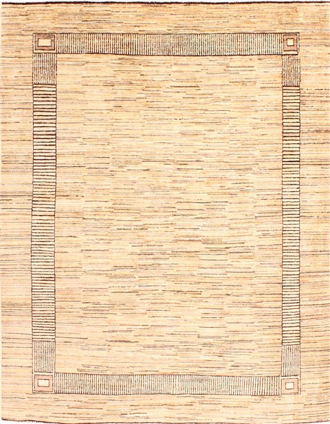 Modern Beige Hand Knotted 50 X 65 Area Rug 254-29997 Image 0
