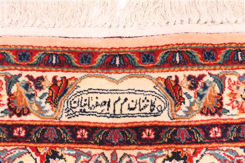 Kashan Beige Hand Knotted 108 X 1410 Area Rug 254-29998 Image 5