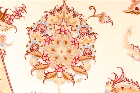Tabriz Beige Runner Hand Knotted 411 X 115 Area Rug 254-29999 Image 3