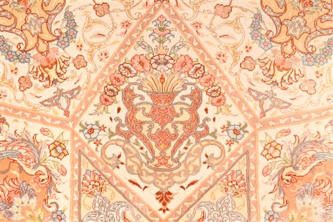 Tabriz Green Round Hand Knotted 910 X 910 Area Rug 254-30003 Image 5