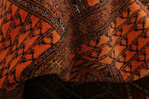 Kunduz Orange Hand Knotted 40 X 66 Area Rug 253-30010 Image 1