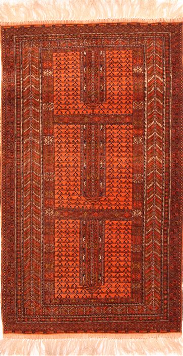 Kunduz Orange Hand Knotted 40 X 66 Area Rug 253-30010 Image 0