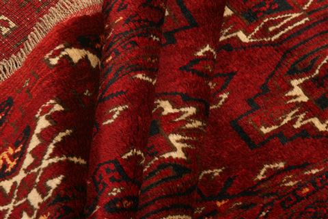 Turkman Red Hand Knotted 26 X 54 Area Rug 253-30011 Image 2