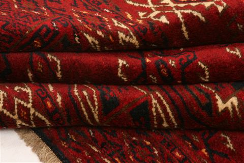 Turkman Red Hand Knotted 26 X 54 Area Rug 253-30011 Image 3