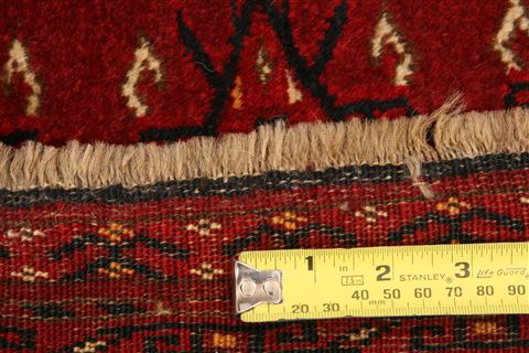 Turkman Red Hand Knotted 26 X 54 Area Rug 253-30011 Image 4