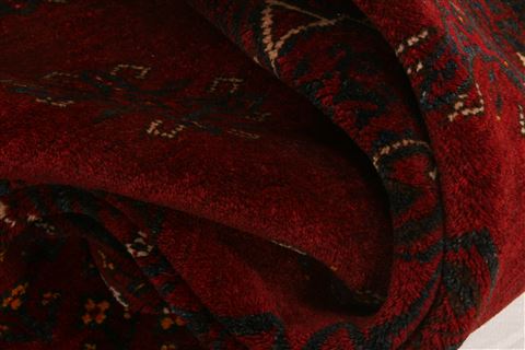 Turkman Red Hand Knotted 37 X 510 Area Rug 253-30017 Image 1