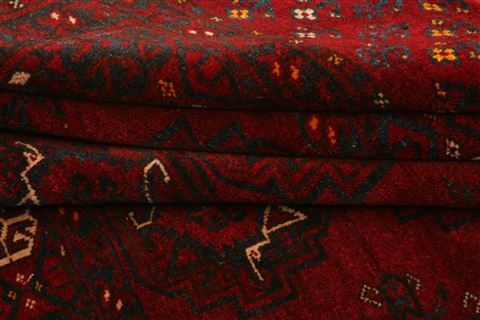 Turkman Red Hand Knotted 37 X 510 Area Rug 253-30017 Image 3