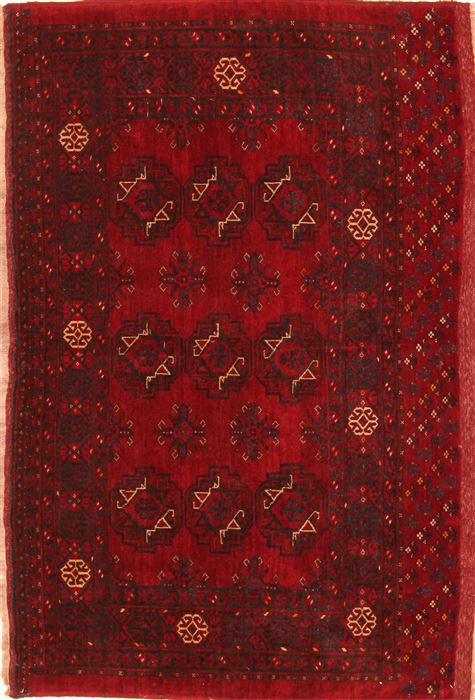 Turkman Red Hand Knotted 37 X 510 Area Rug 253-30017 Image 0