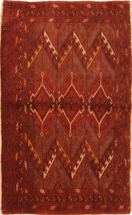 Kunduz Red Hand Knotted 31 X 51 Area Rug 100-30024 Image 0