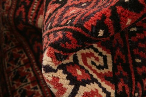 Turkman Red Hand Knotted 30 X 39  Area Rug 253-30026 Image 1